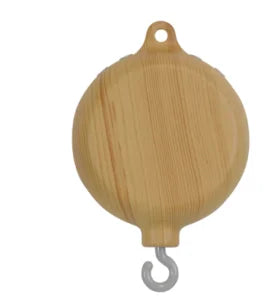 Mobile bébé en bois – Ourson en feutrine, jouet d’éveil & boîte à musique