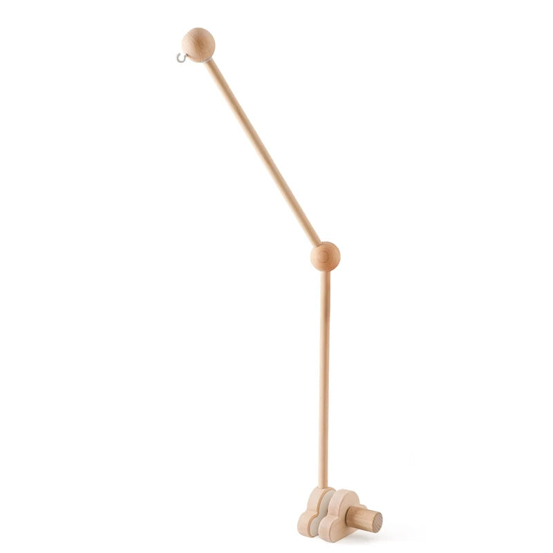Mobile bébé en bois – Ourson en feutrine, jouet d’éveil & boîte à musique