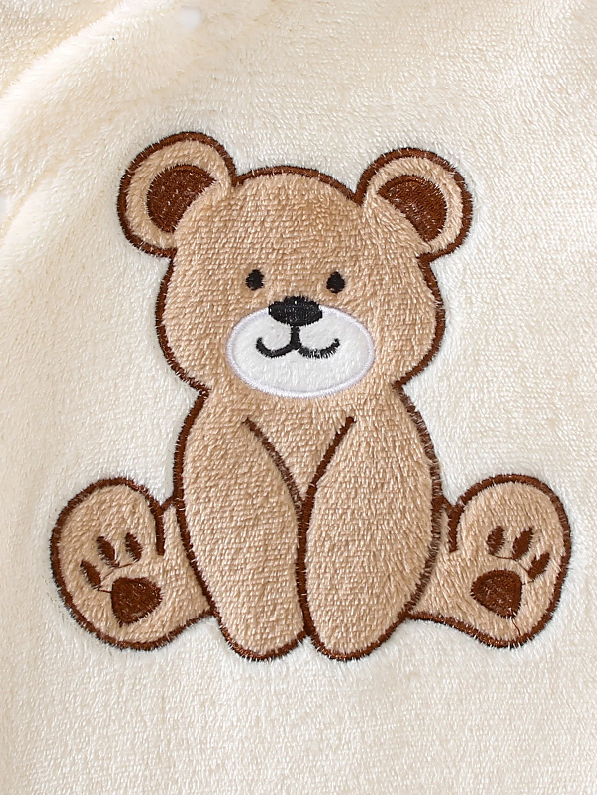 Combinaison bébé ours en peluche avec bonnet – Chaude et douce